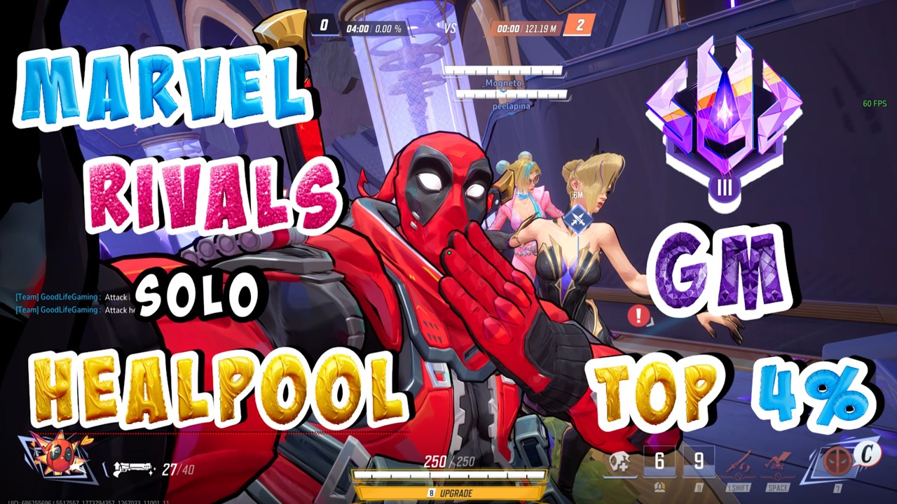 🔴LIVE - HEALPOOL MAIN IN TOP 5% MARVEL RIVALS RANKED - POSITIVE VIBES ...