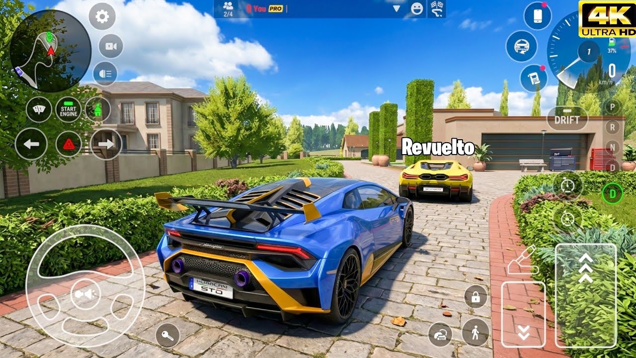 Lamborghini Huracan STO & Lamborghini Revuelto - Car Parking Driving School Gameplay | 4K Graphics