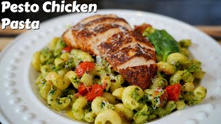 This Quick & Easy Chicken Pesto Pasta is Perfect For Dinner image