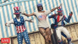 live: 4th of July Outfit & Car Meet + Jobs w/subs | GTA5