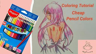 Coloring Tutorial/how to color anime hair/  طريقة تلوين فتاة أنمي سهله