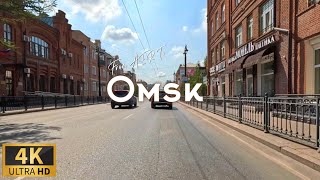Driving Omsk - Siberian City 4K - По Омску на машине
