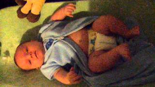 baby kicking legs like he's running