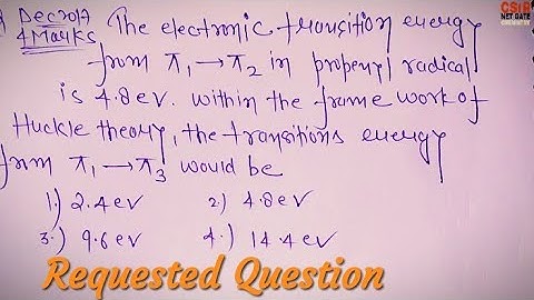 Huckle Molecular Orbital |Requested Question | Quantum Chemistry