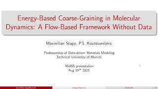 Energy-Based Coarse-Graining in MolecularDynamics: A Flow-Based Framework Without Data
