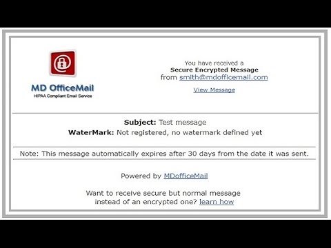 Decrypting secure email from MDofficeMail