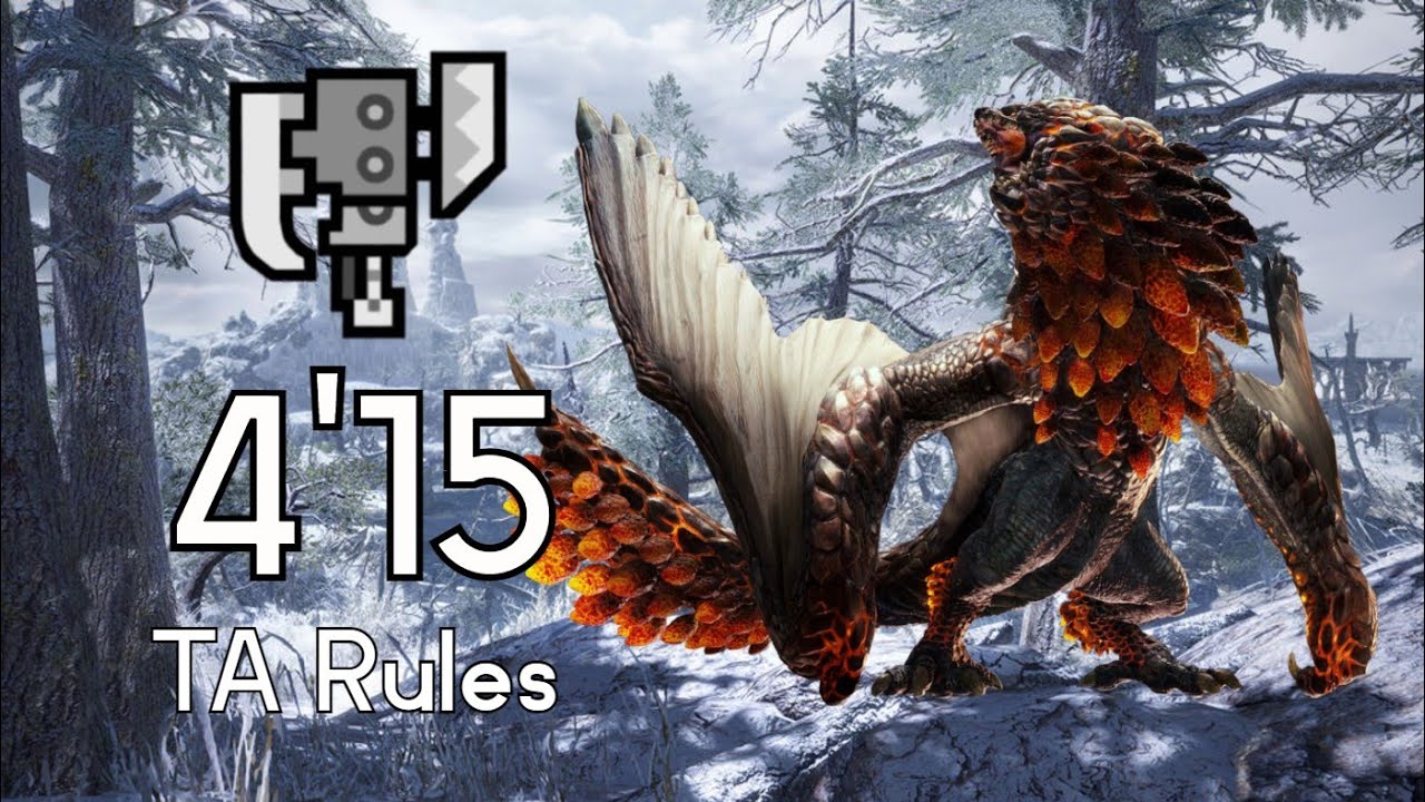 [MH Rise] HR★7 Bazelgeuse Switch Axe solo TA Rules 4'15 | 爆鱗竜 スラッシュアックス