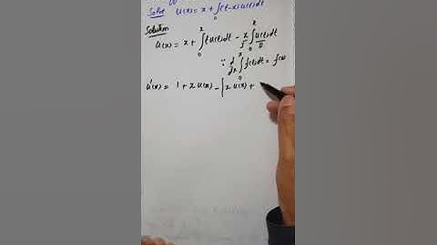 Solution of Integral Equation by converting into differential equation