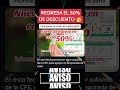 Regresa el 50% de descuento en recibos de luz ✅