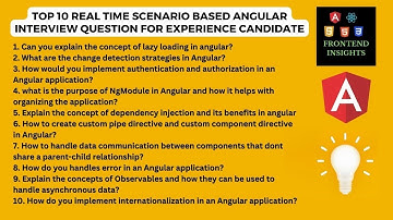 Top 10 Realtime scenario based angular interview questions and answers | angular interview questions
