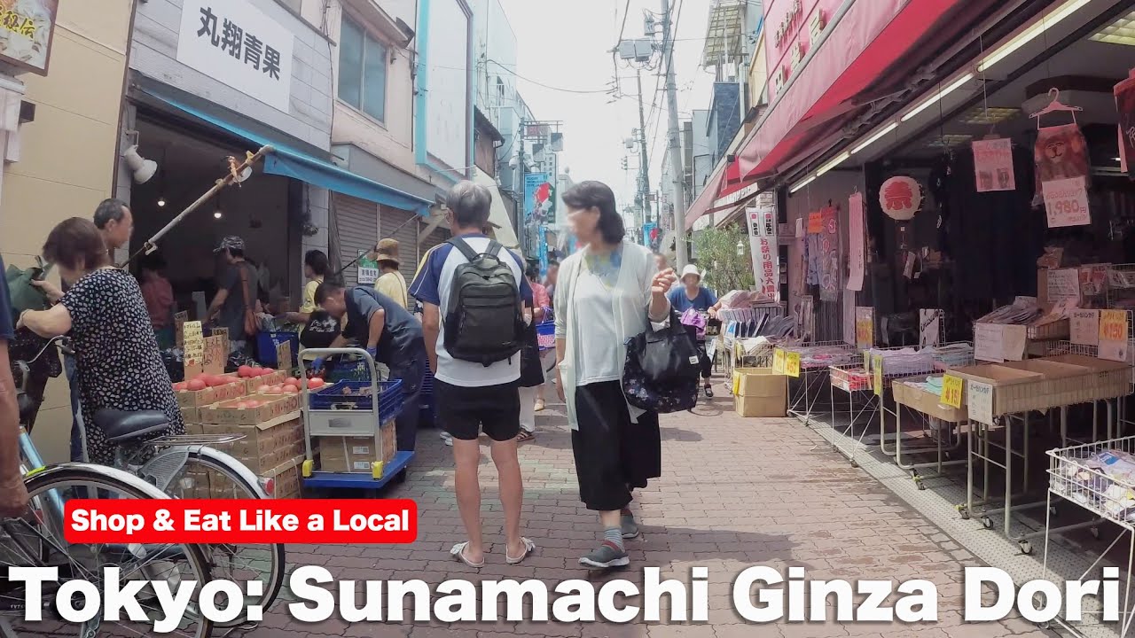 Sunamachi Ginza Dori in Tokyo | local shopping street - YouTube