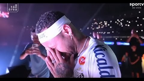 Neymar Jr se emocionou na sua apresentação no Santos F.C