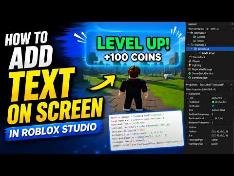 How to Add Text on Screen in Roblox Studio