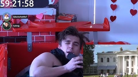 Ludwig wakes up to 59 hours of stream left