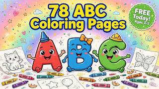 Details • 78 FREE Preschool Alphabet Coloring Pages | ABC Coloring Book Ages 3-5 (Printable PDF) Guide