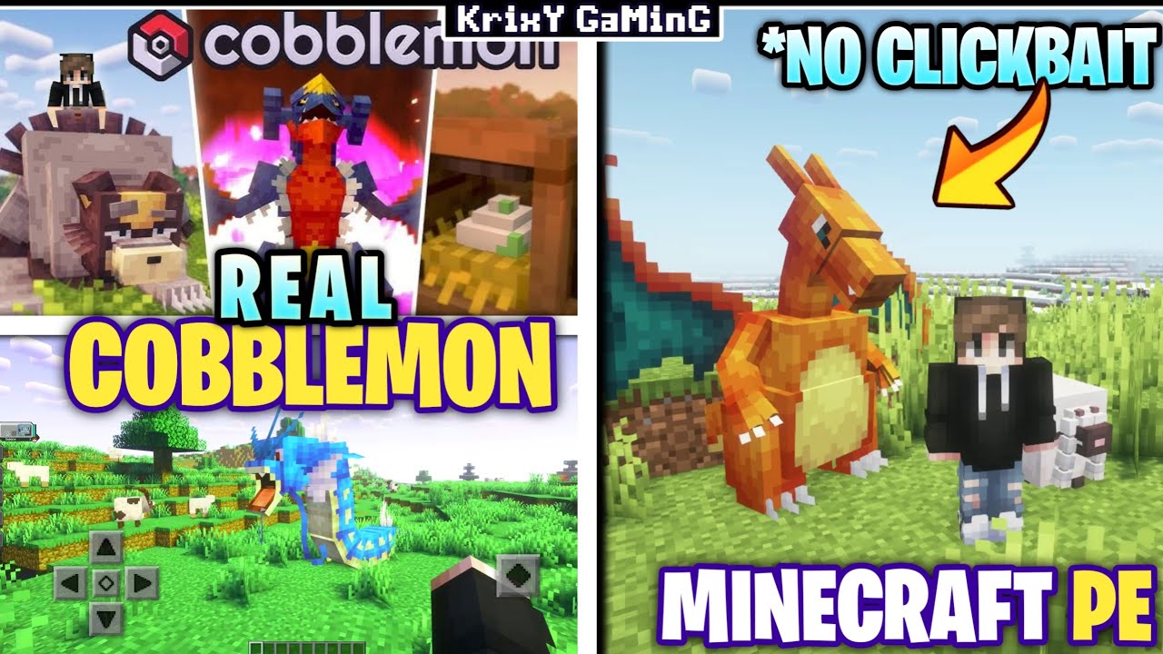 BEST COBBLEMON MOD FOR MINECRAFT PE/BEDROCK [ 1.21+ ] | COBBLEMON MOD ...