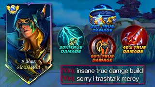 GLOBAL ALDOUS FULL UNLIMITED TRUE DAMAGE BUILD 2026!!💀 (must try this op build) - Mobile Legends