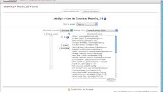 Assigning Roles in Moodle