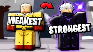 EVERY ATTACK in order from WEAKEST to STRONGEST in The Strongest Battlegrounds