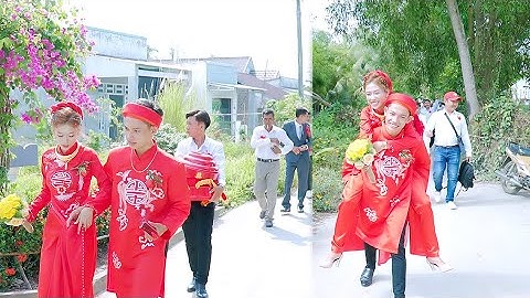 Đám Cưới Miền Tây Cô Dâu  Xinh Đẹp Xứng Đôi Bên Chú Rể Hiền Rước Dâu Trên Đường Quê Tuyệt Đẹp
