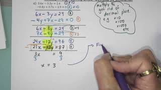 Grade 10 MPM2D1 1.5 Solving Linear Systems by Elimination Part 4