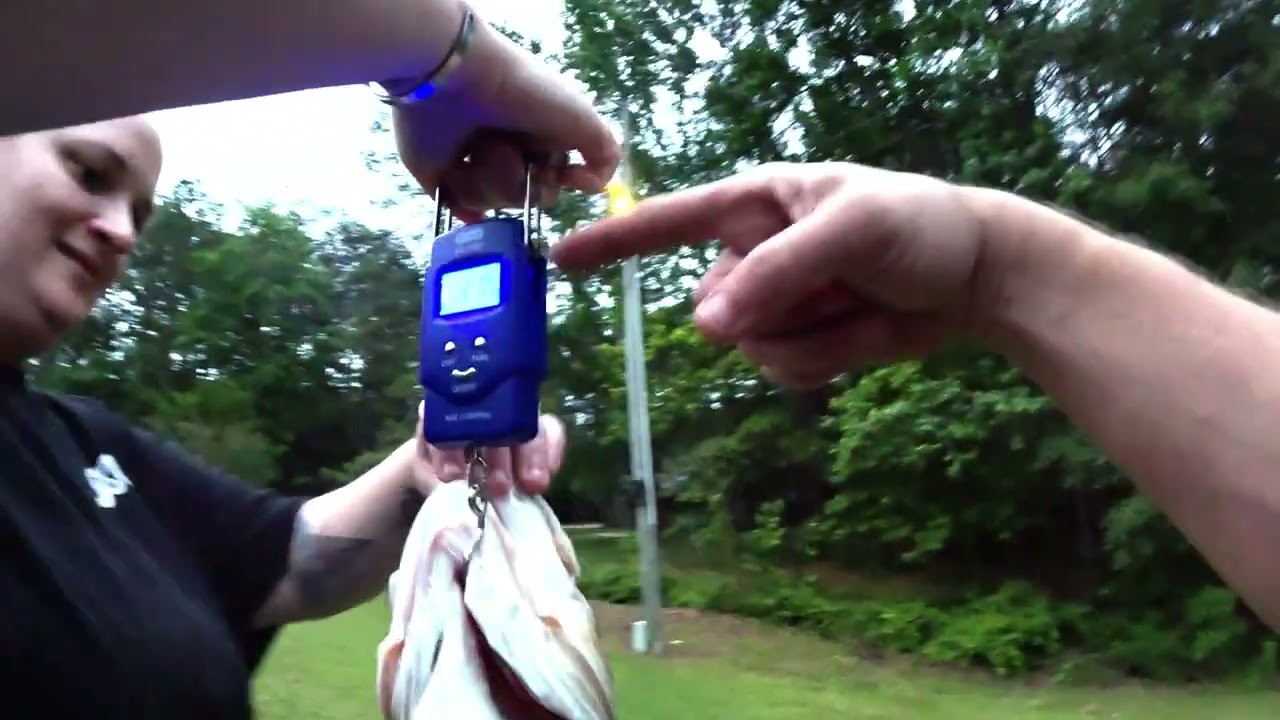 Largemouth bass fishing with my sister using a Topwater Plopper, just before sunset. 3.75lbs
