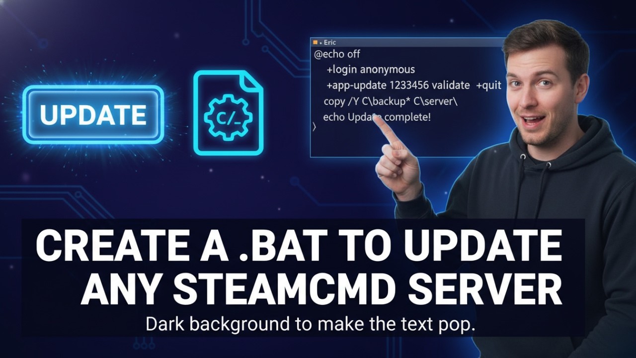 Steam Batch How to Update ANY Steam CMD Server Automatically (Batch File Tutorial ...