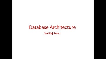 Database Architecture (Beginners)