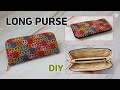 DIY ZIPPERED LONG WALLET/ Long purse with divider/ sewing tutorial [Tendersmile Handmad]