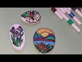 Pebbles stone painting idea beorigami cute art painting asmr