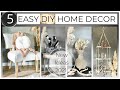 5 Easy Home Decor DIY: Boucle chairs, Iron Pipe Wine Stand, Hanging rope shelf & seagrass rope vase