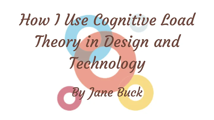 How I Use Cognitive Load Theory in Design and Technology