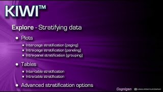 KIWI™ 3 Explore Tutorial -  Data Stratification