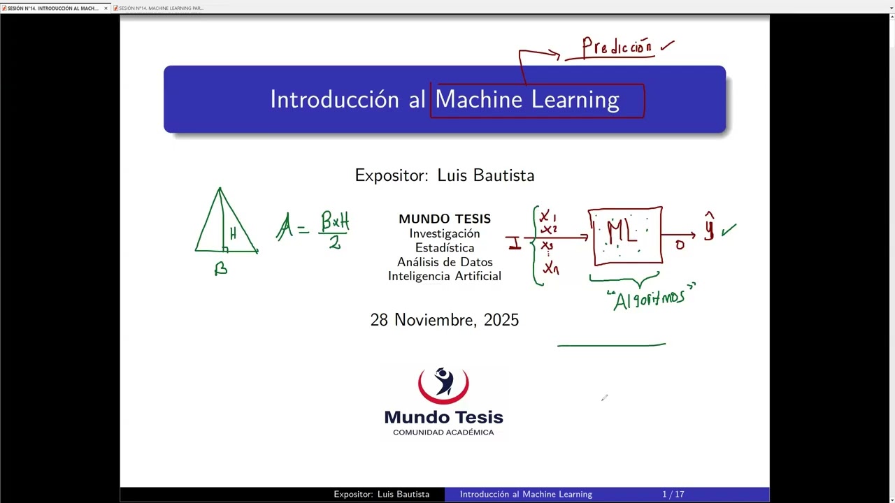 Sesión 16: Introducción al Machine Learning I — Transcript