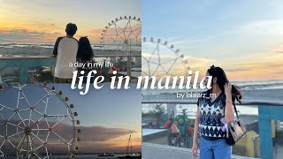 Life Diarize 𝜗𝜚 | When in Manila— muji cafe, date, skypark, sunset, disney store,shopping ✿