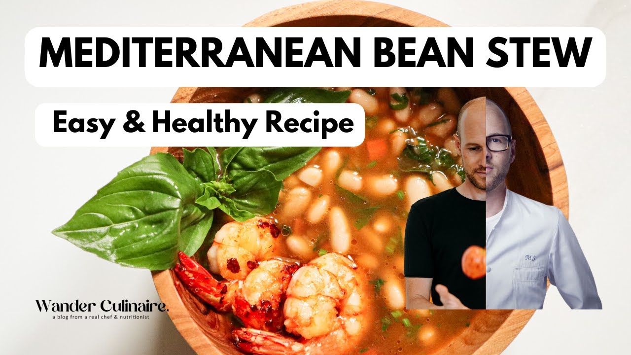 Mediterranean White Bean Stew with Shrimps Rich in Protein and Fibre! STOP EATING JUNK! It this!