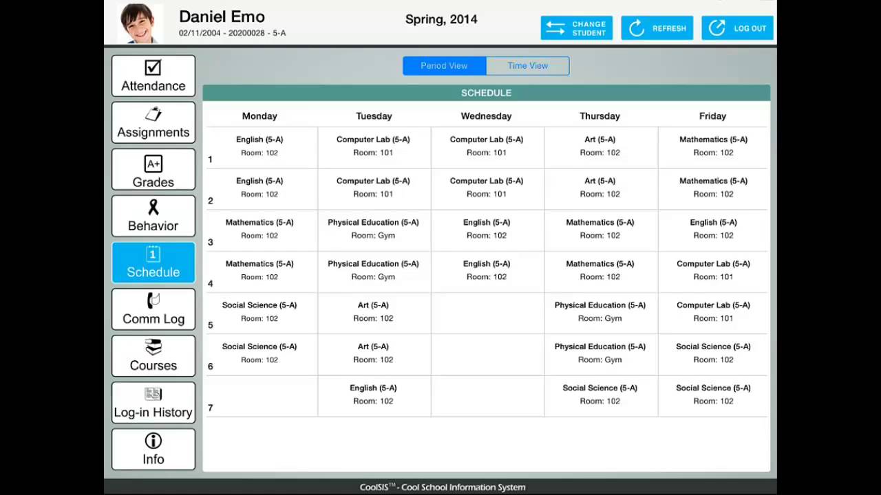 iPad application schedule