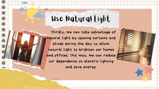 Reducing Energy/Electricity Consumption