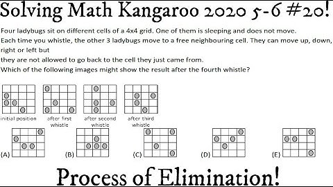 Solving 5-6 grade Number 26 Math Kangaroo 2020! Process of Elimination!