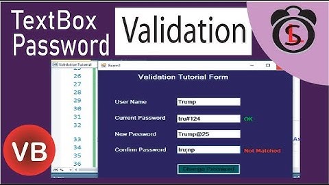 VB.Net | Password Validation In VB | TextBox Validation In VB.Net Windows Form Application