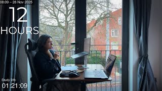 12-Hour Live Study With Me Cozy Uk Ambience Custom Pomodoro Timer Deep Work Mode