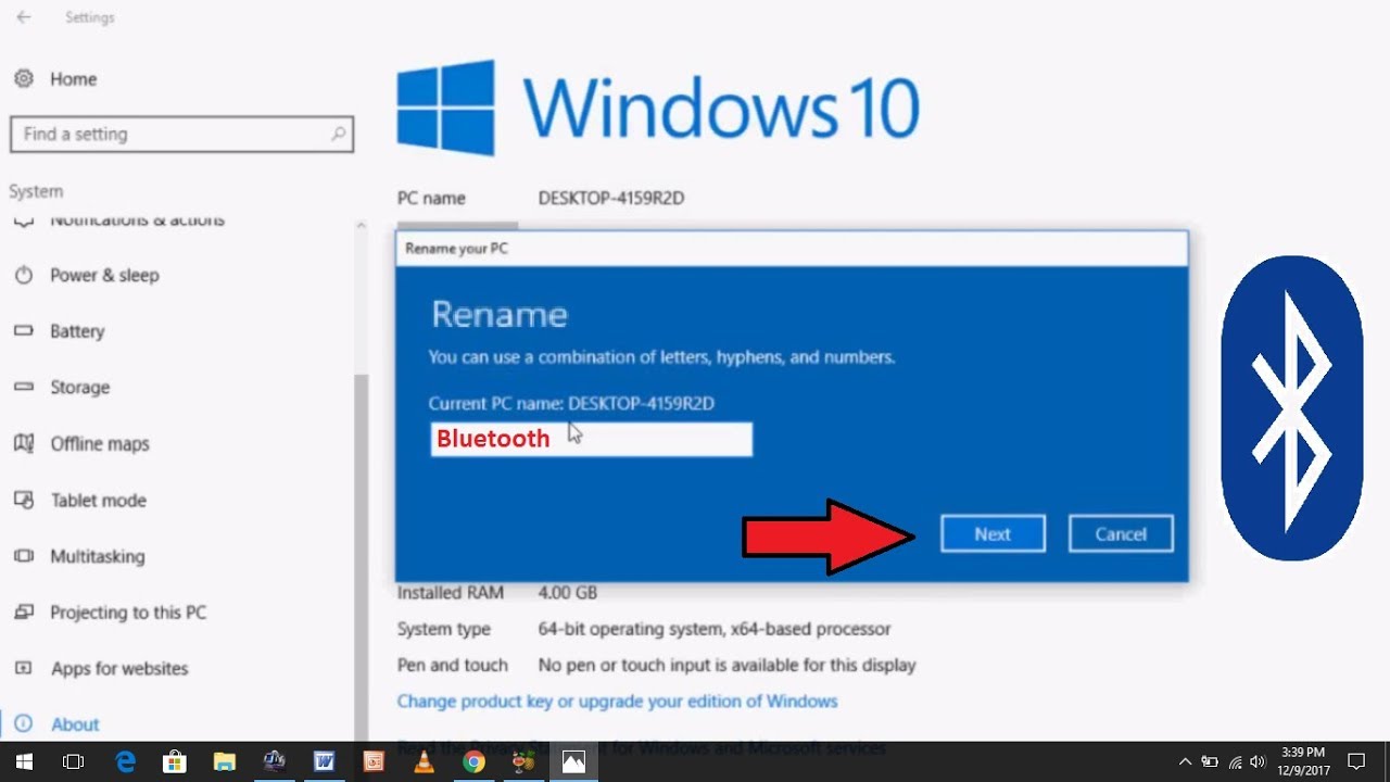 how to change user name on windows