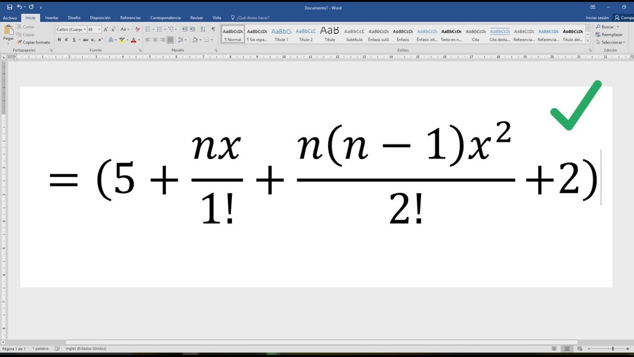 Como Insertar Ecuaciones En Word Escribir Fórmulas Matemáticas En Word