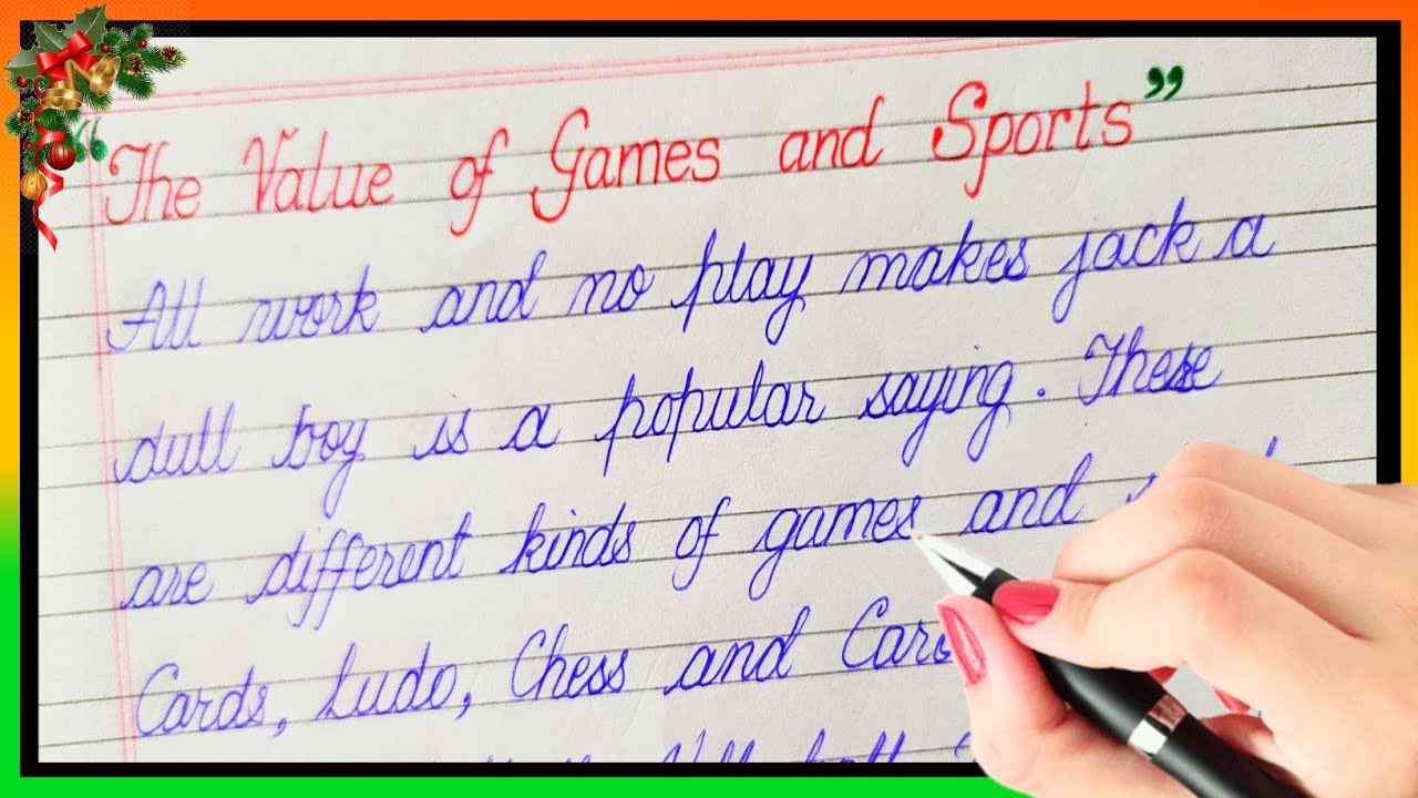 Essay on value of games and sports in English | Essay on value of ...