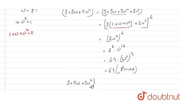 If `omega` be an imaginary cube root of unity, show that `(3+3omega+5omeg