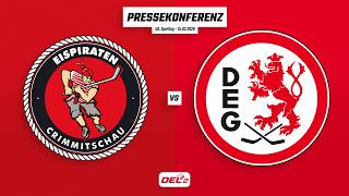 Pressekonferenz 46. Spieltag | Eispiraten Crimmitschau - Düsseldorfer EG