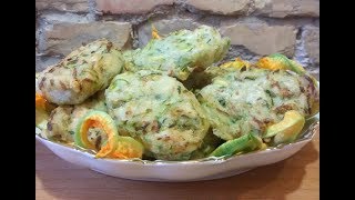 Frittelle di zucchine in pasta lievitata