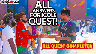 Every Right Answer For J.Cole Quest on NBA 2K23