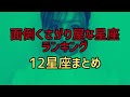 面倒くさがりな星座12位から1位まで