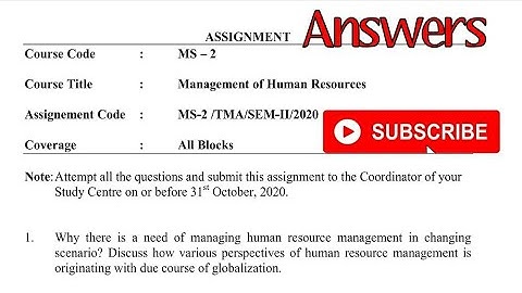 MS 02 assignment answers December 2020/ Management of human resources assignment answers 2020